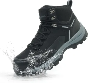 Waterproof Steel Toe Boots for Men Wide Width Slip Resistant Work Shoes Lightweight Non Slip Safety Sneakers Construction Composite Toe Working Footwear