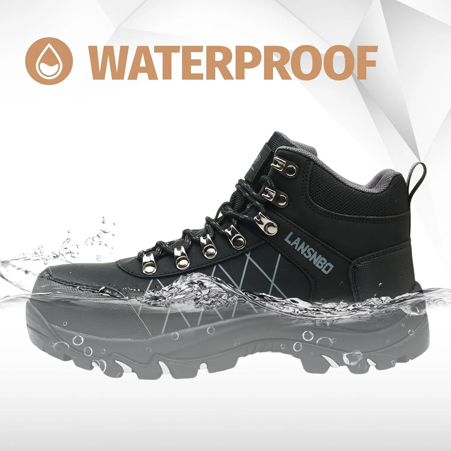 Waterproof Steel Toe Boots for Women Wide Width Non Slip Work Shoes Lightweight Slip Resistant Safety Toe Sneakers Indestructible Construction Composite Toe Footwear