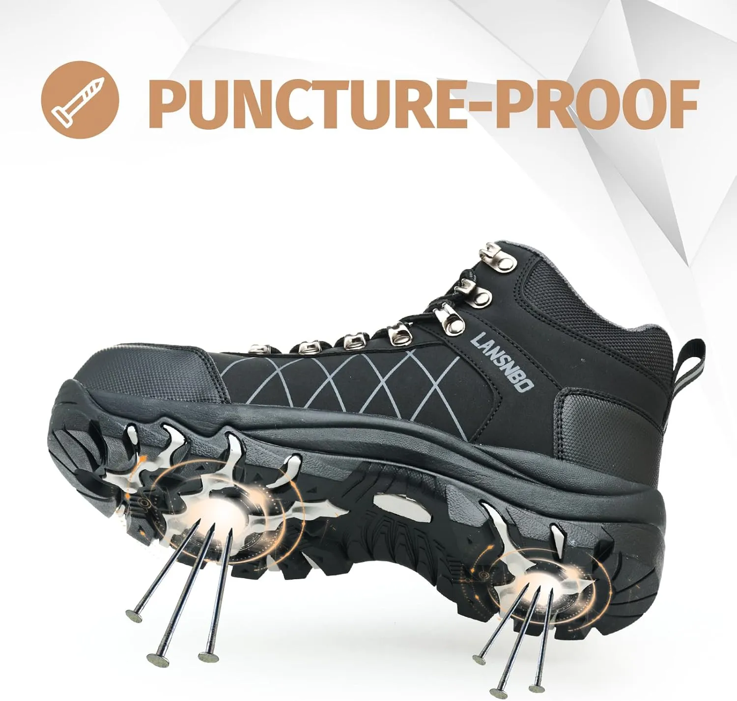 Waterproof Steel Toe Boots for Women Wide Width Non Slip Work Shoes Lightweight Slip Resistant Safety Toe Sneakers Indestructible Construction Composite Toe Footwear