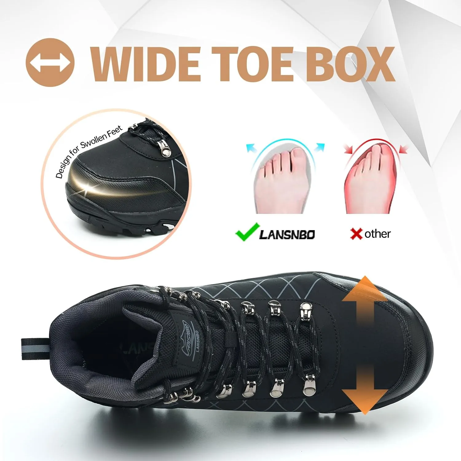 Waterproof Steel Toe Boots for Women Wide Width Non Slip Work Shoes Lightweight Slip Resistant Safety Toe Sneakers Indestructible Construction Composite Toe Footwear