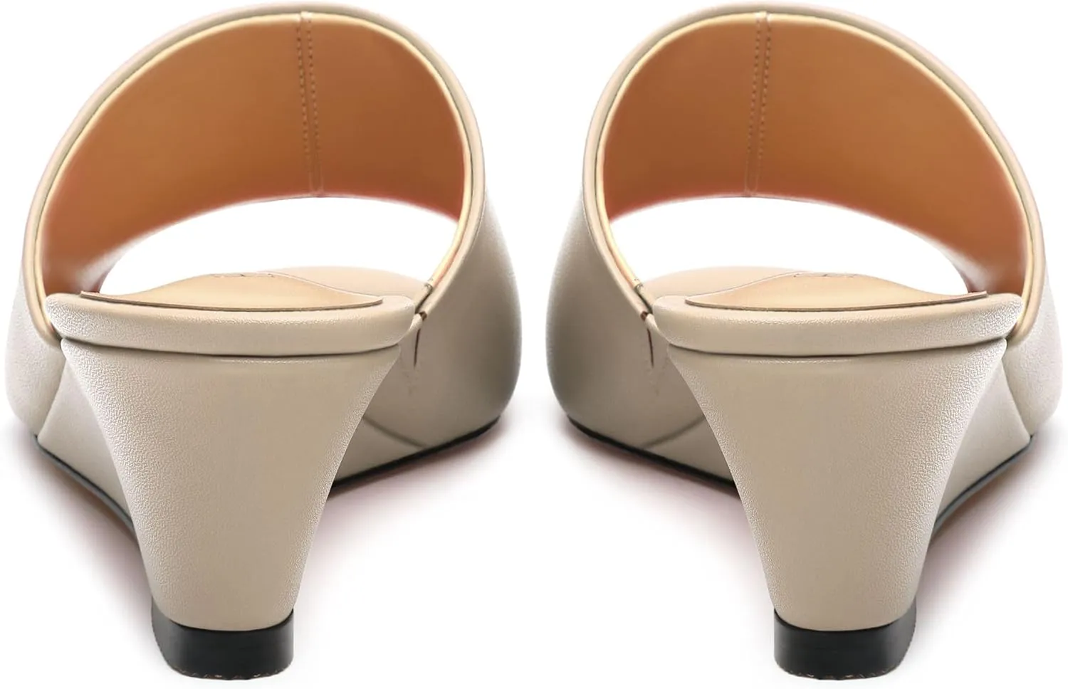 Wedge Sandals for Women Open Toe Wedge Heels Womens Matte High Heel Sandal Round Toe Heeled Wedge Sandals Slip on Casual shoes 2 inch