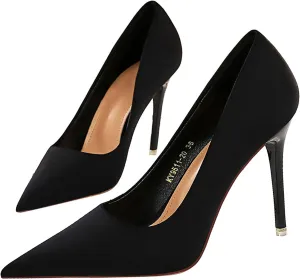 WENJIAZHIZHI Solid Platform Dressy Pumps Stiletto High Heels Shoes for Women Sexy Closed Toe Slip-On Loafers