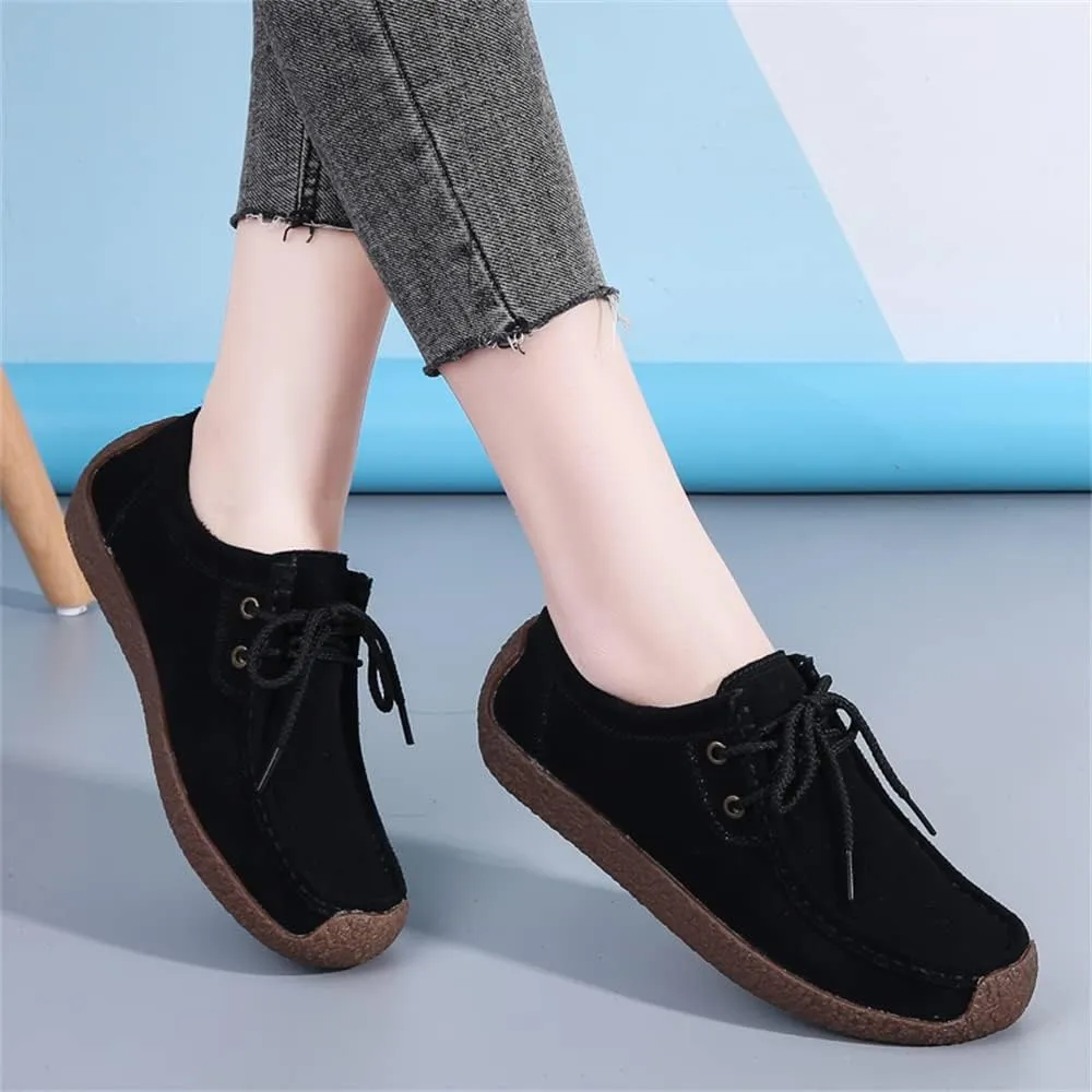 WERWAES Women’s Loafer Flats Shoes Casual Comfortable Lightweight Lace Up Moccasins Loafers Working Dreesy Non Slip on Shoes Womens