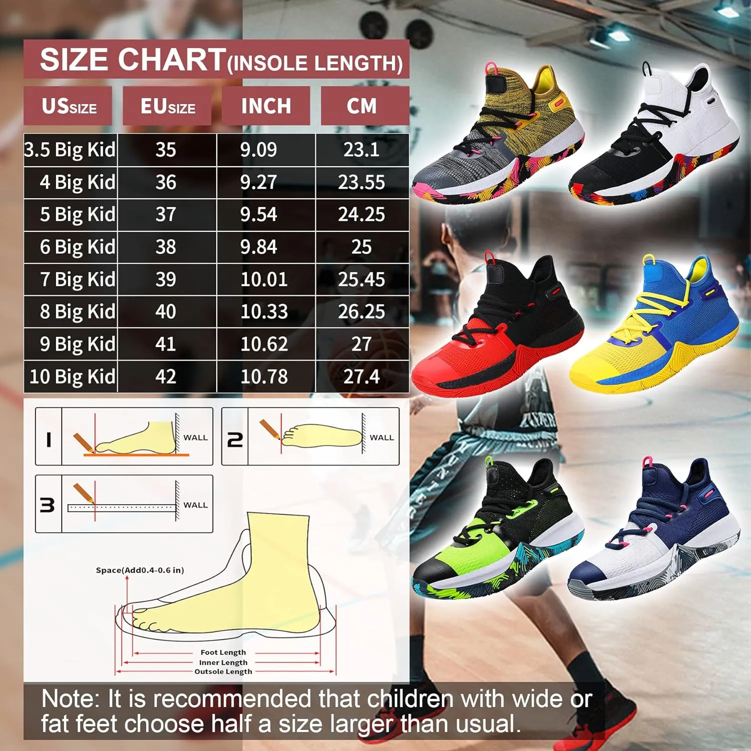 WETIKE Boys Girls Shoes - Kids Sneakers for Running, Basketball & Tennis - Non-Slip