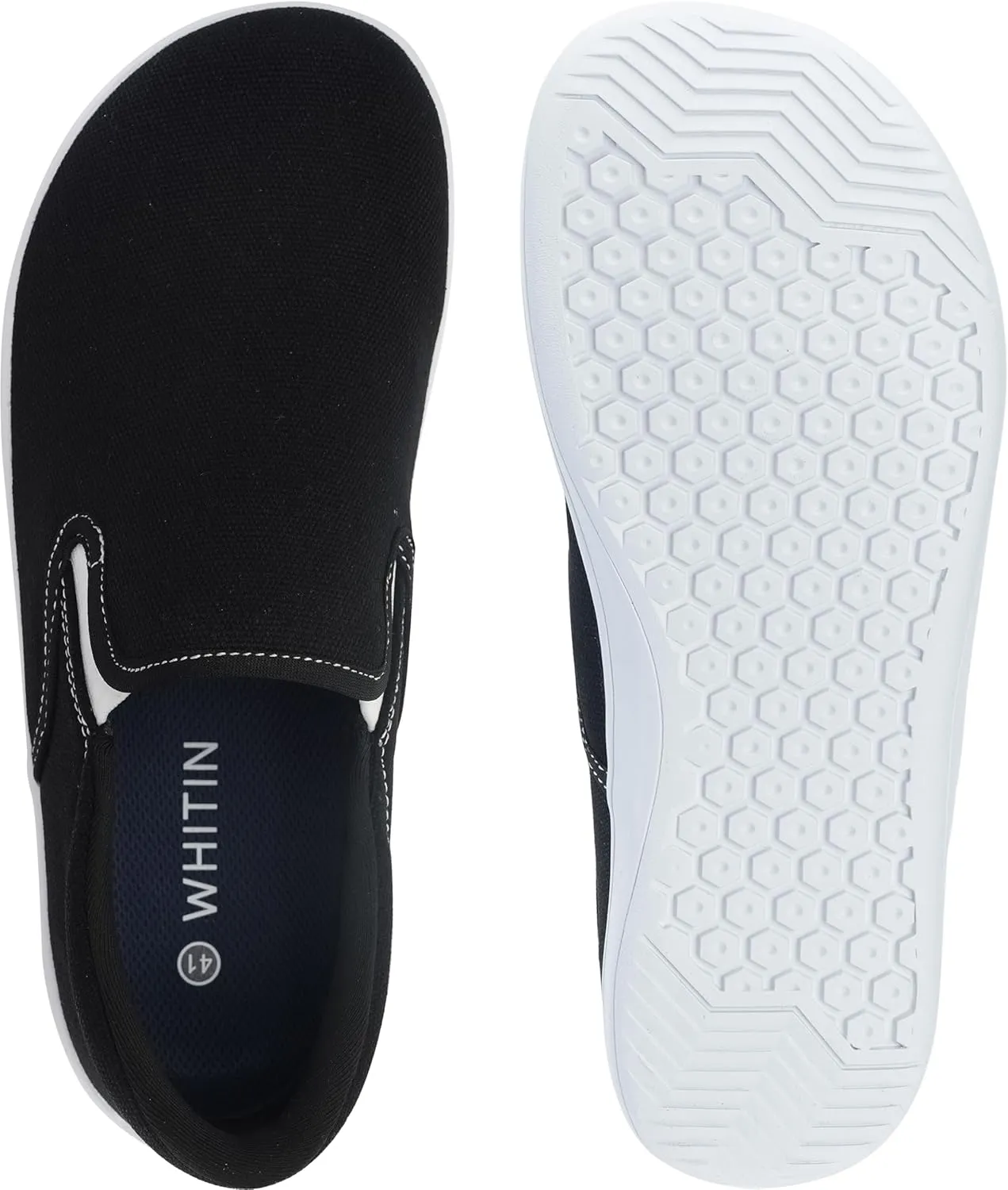 WHITIN Men's Wide Slip on Barefoot Shoes | Minimalist Sneakers | Zero Drop