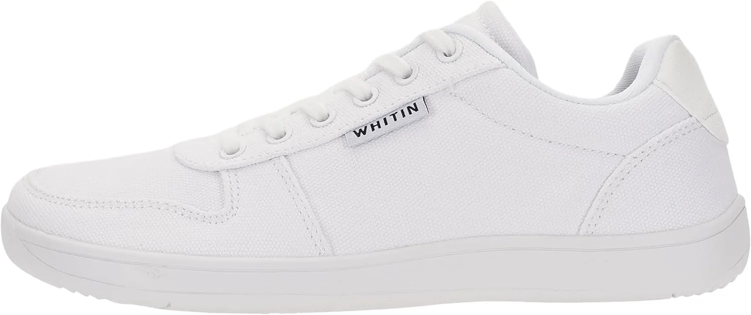 WHITIN Wide Toe Box Barefoot Sneakers for Women | Canvas Minimalist Shoes