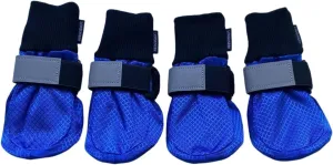 Winter Paw Protector Dog Boots Waterproof Soft Sole and Nonslip Set of 4 Color Blue Size Medium