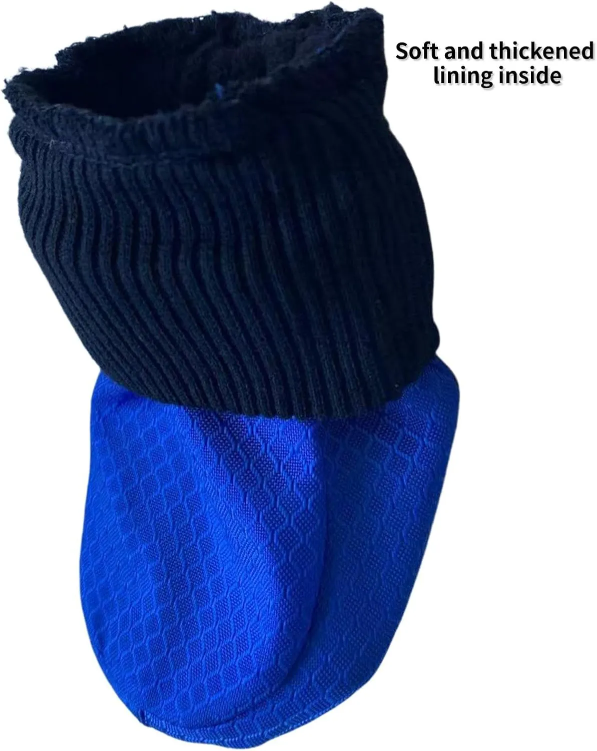 Winter Paw Protector Dog Boots Waterproof Soft Sole and Nonslip Set of 4 Color Blue Size Medium
