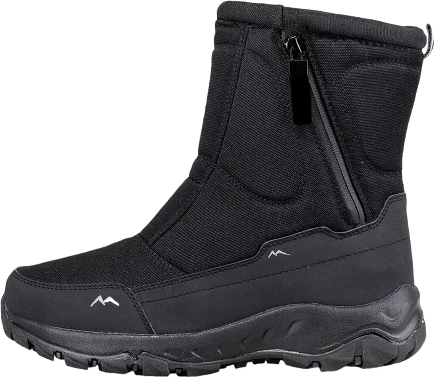 Winter Shoes Men Snow Boots Waterproof Winter Boots Zipper Wide Toe Box Barefoot Boot Plush Lined Ankle Boots
