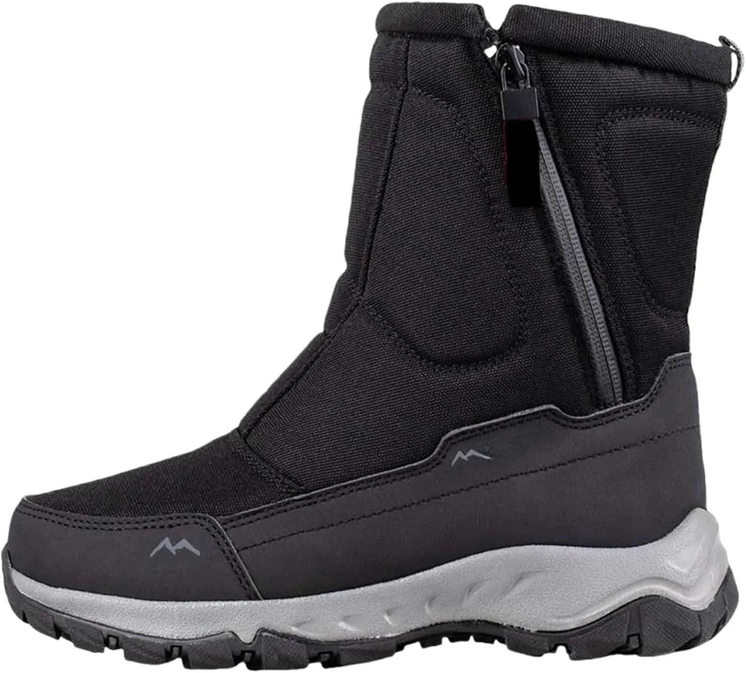 Winter Shoes Men Snow Boots Waterproof Winter Boots Zipper Wide Toe Box Barefoot Boot Plush Lined Ankle Boots