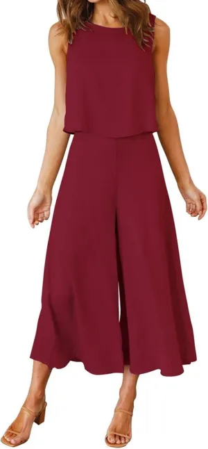 Women Linen Sets 2 Piece Outfits Summer Short Sleeve Top and Jogger Pants Sweatsuit Cute Pajama Lounge Wear