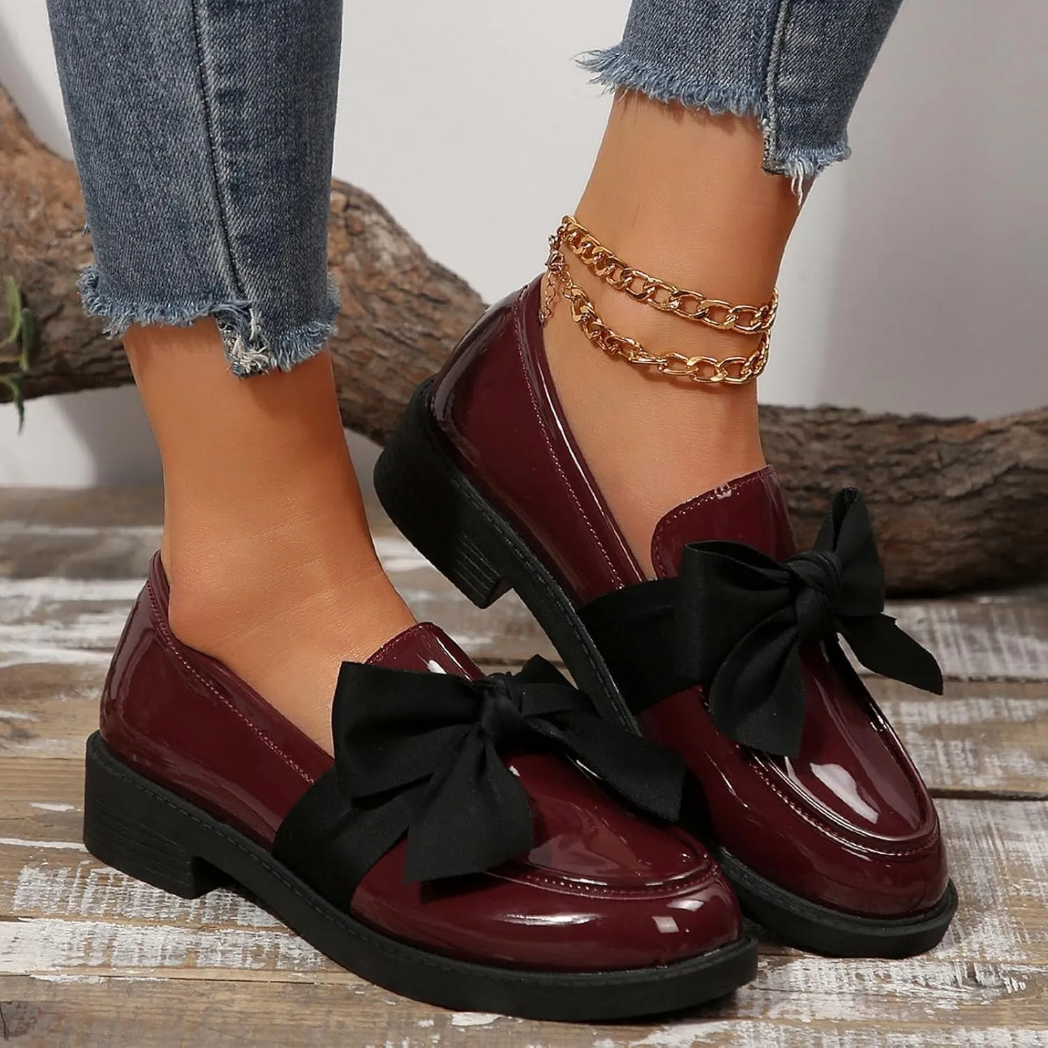 Women Loafers Shoes Slip-On Dress Shoes Business Casual Shoes Cute Work Shoes Comfortable Penny Loafer Office Shoes