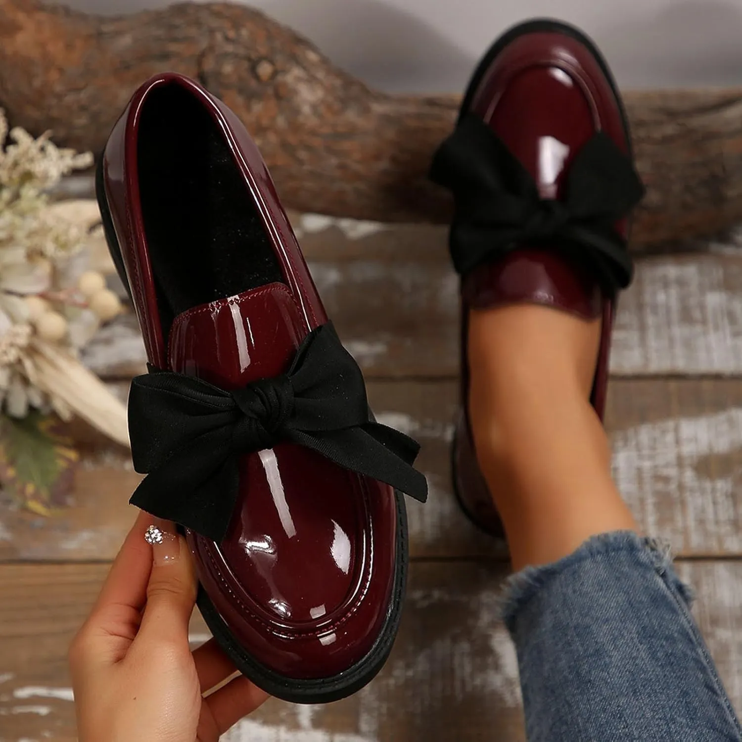 Women Loafers Shoes Slip-On Dress Shoes Business Casual Shoes Cute Work Shoes Comfortable Penny Loafer Office Shoes