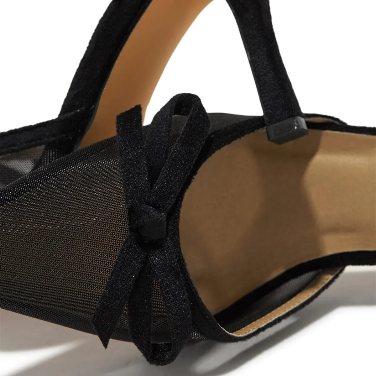 Women Lovely Bows Pointy Toe Mesh Slides Sandals Slip On Stiletto High Heel Mules Comfy Indoor Prom Shoes Size 4-16 US