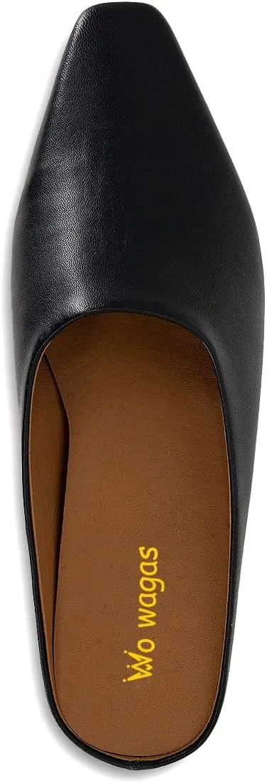 Women Mules Low Wedges Heels Slipper Squared Toe Slip On Shoes Indoor Party Daily Size 4-16 US
