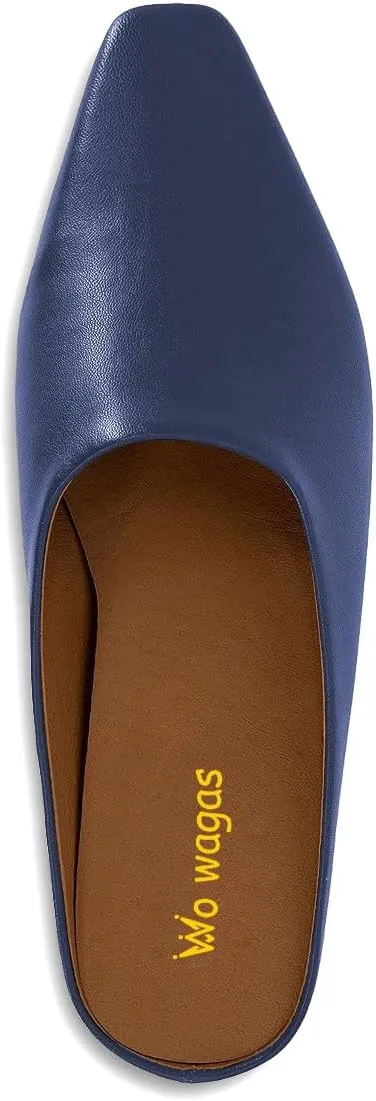 Women Mules Low Wedges Heels Slipper Squared Toe Slip On Shoes Indoor Party Daily Size 4-16 US