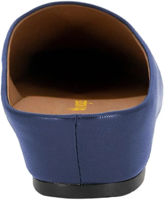 Women Mules Low Wedges Heels Slipper Squared Toe Slip On Shoes Indoor Party Daily Size 4-16 US