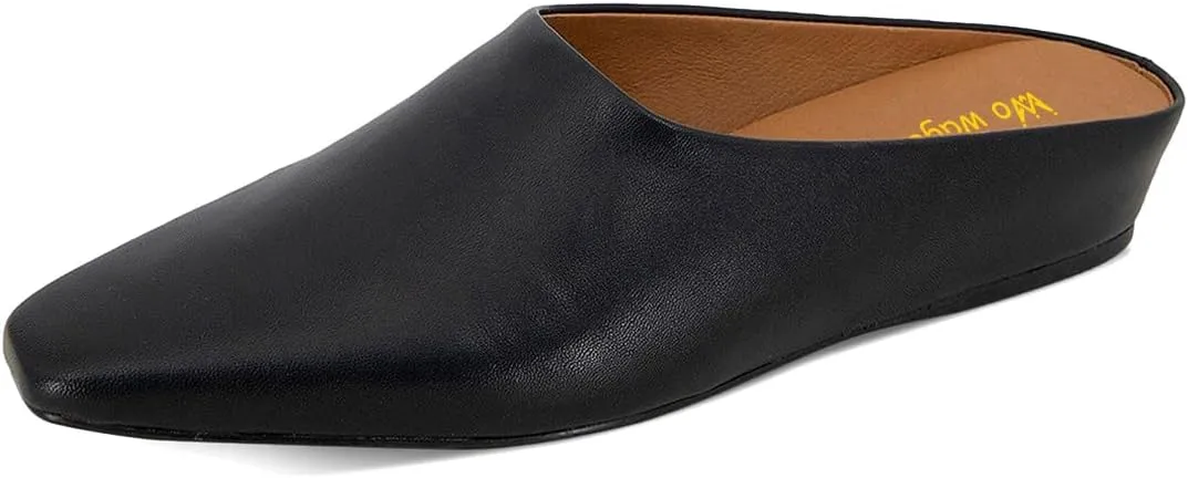 Women Mules Low Wedges Heels Slipper Squared Toe Slip On Shoes Indoor Party Daily Size 4-16 US