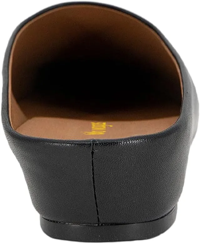 Women Mules Low Wedges Heels Slipper Squared Toe Slip On Shoes Indoor Party Daily Size 4-16 US