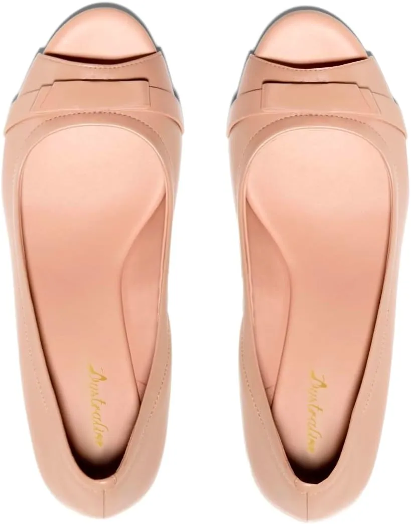 Women Peep Toe Wedge Heel Pumps Bow Slip On Low Heel Wedge Sandals Open Round Toe Matte Leather Dress Shoes Office Ladies Work Business Wedding Party Dance Shoe Elegant Comfort 4-11 M US