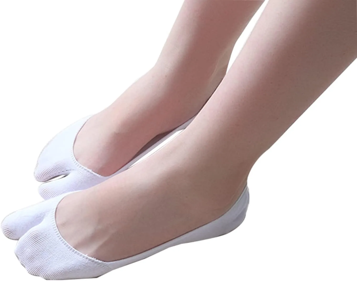 Women Tabi No Show Socks, Non Slip Flip Flop Socks Low Cut Japanese Tabi Toe Socks, 3 Pairs