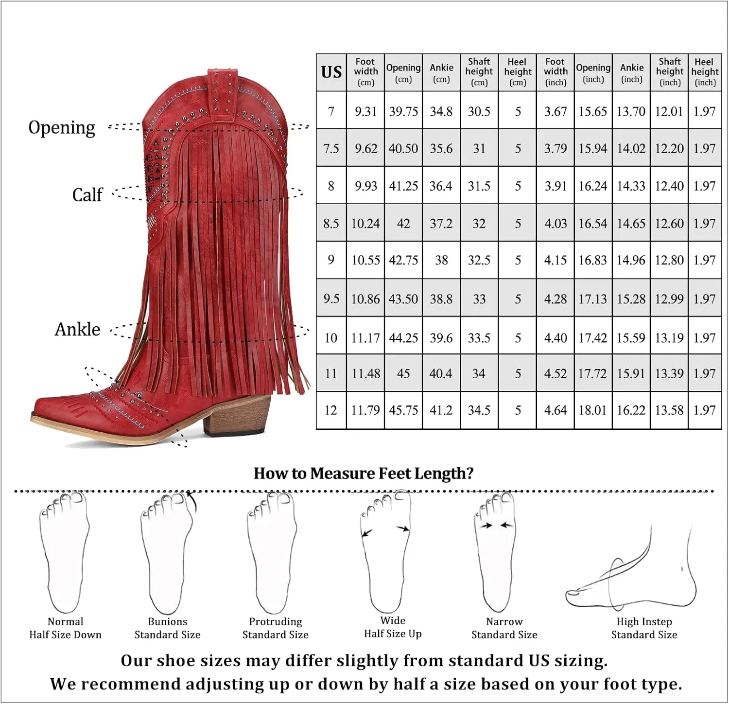 Women Western Cowboy Boots with Fringe Studded Studded Wide Calf Cowgirl Boots with Pointed Toe Country Tassel Long Boots Brown Knee High Boots Pull On Wedding Boots With Zipper