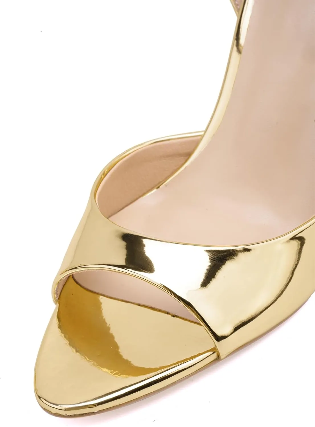 Women's Ankle Strap Fine Heeled Wedding Mesh Kitten Heels Sandals Pointed Open Toe Ankle Buckle Strap Summer Dress Shoes