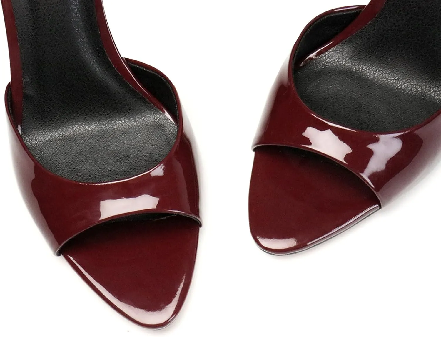 Women's Ankle Strap Fine Heeled Wedding Mesh Kitten Heels Sandals Pointed Open Toe Ankle Buckle Strap Summer Dress Shoes