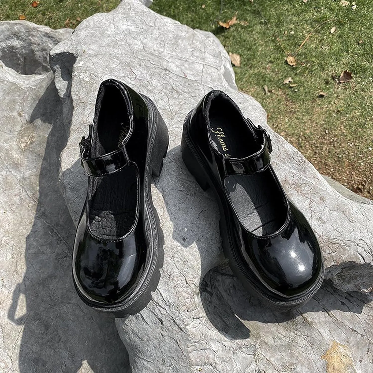 Women's Ankle Strap Mary Janes Summer Fashion Platform High Heel Chunky Pumps Oxford Dress Shoes Vintage Cosplay Girls Students British Shoes