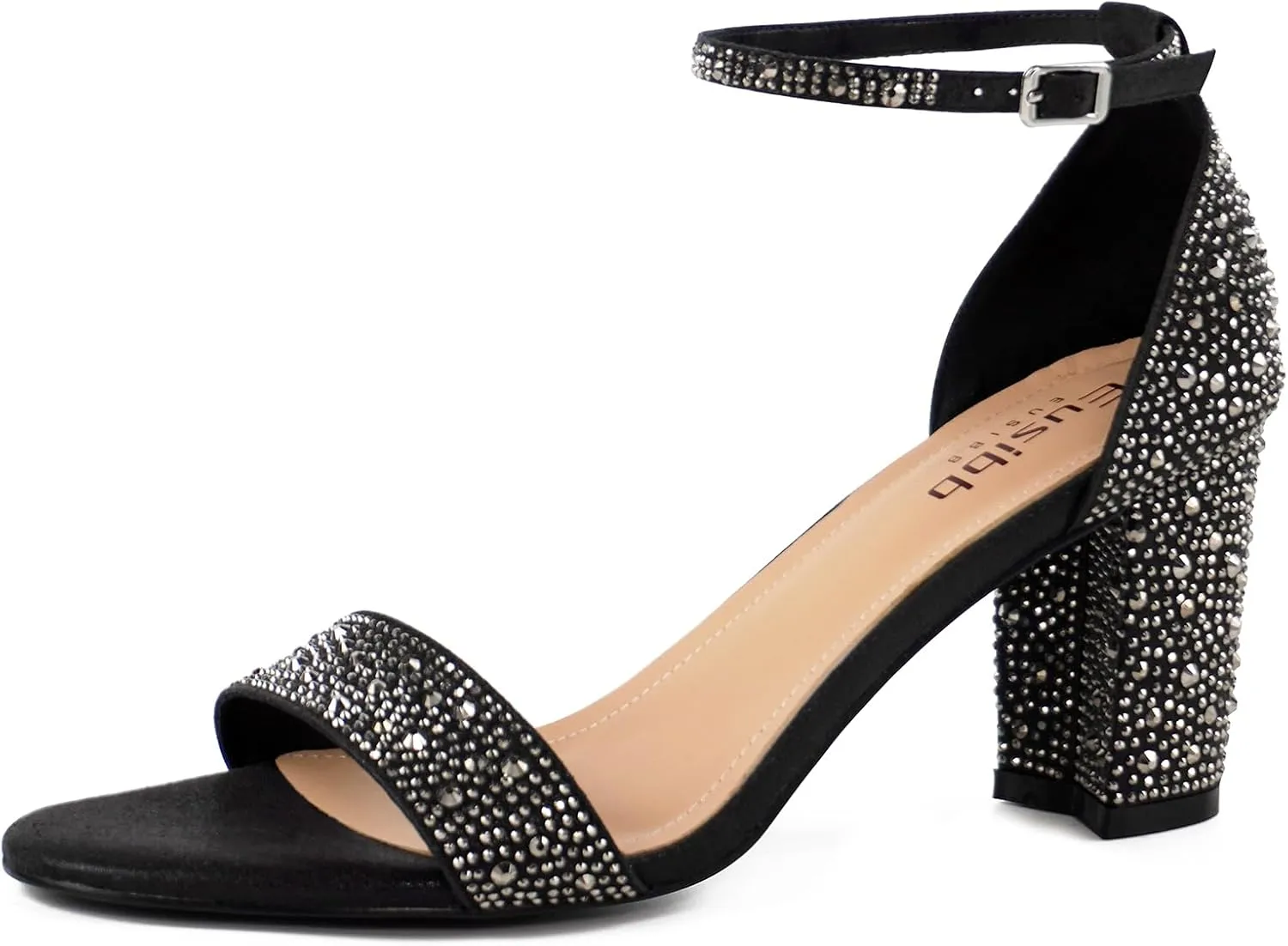 Women's Block Chunky Low Heels Sandals Open Toe Buckle Ankle Strap Party Dress Pump Shoes