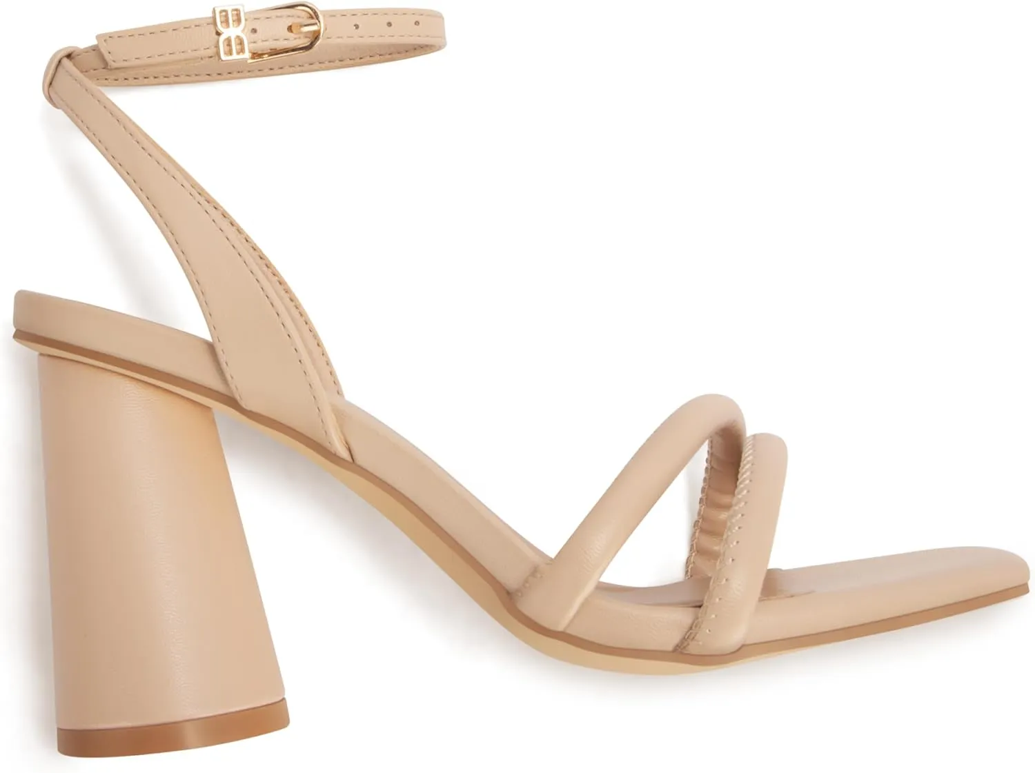 Women's Block High Heels Square Toe Heeled Sandals Ankle Strap Shoes