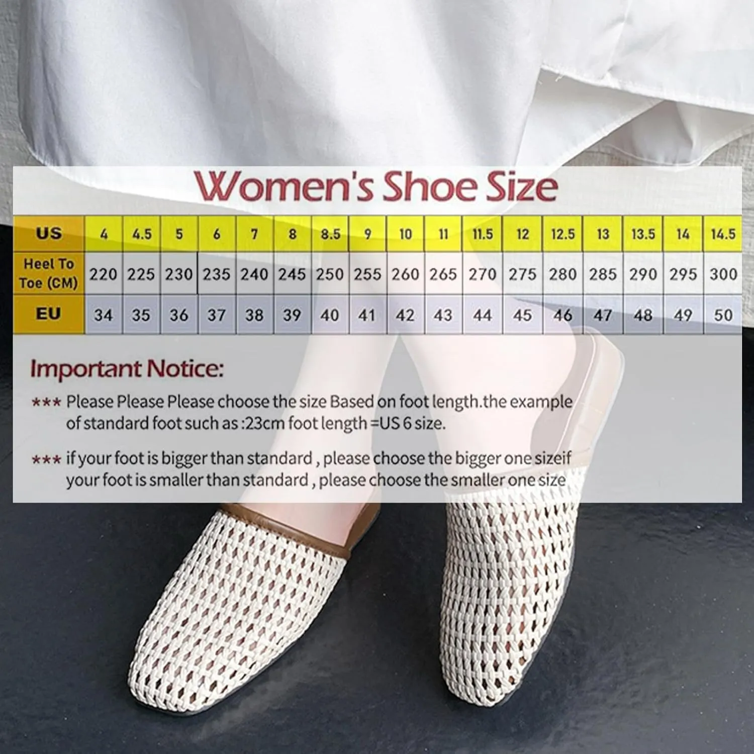 Women's Breathable Mesh Flat Mules Closed Square Toe Slip On Casual Braided Slide Sandals Comfortable Ballerina Flats