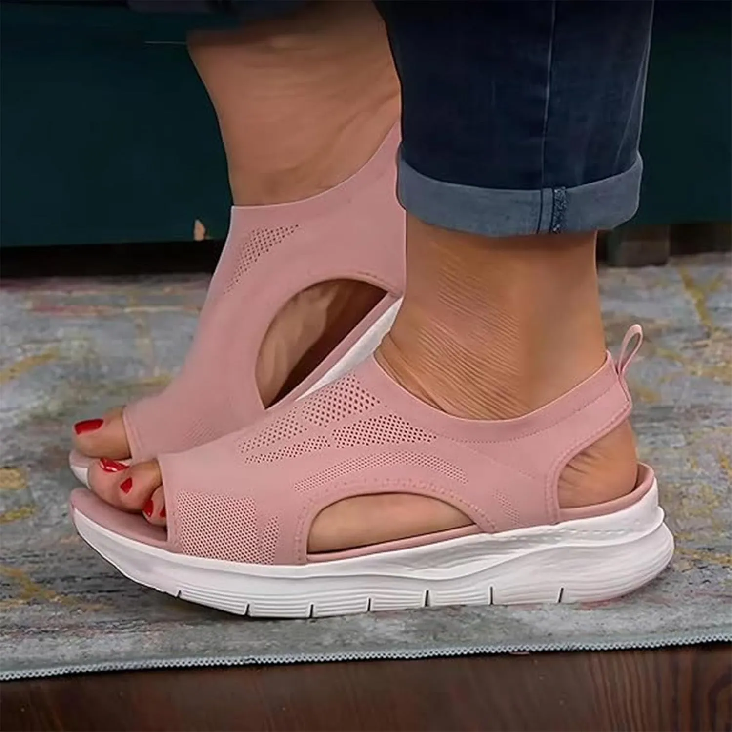 Women's Breathable Orthopedic Sandals with Arch Support – Lightweight Non-Slip Walking Sandals