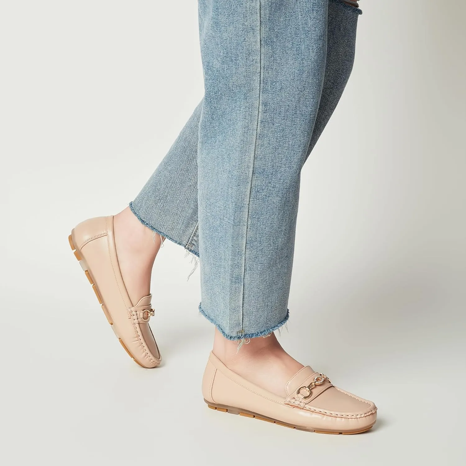 Women's Business Loafers Work Casual Flats Shoes Lightweight Penny PU Leather Slip On Walking Shoes