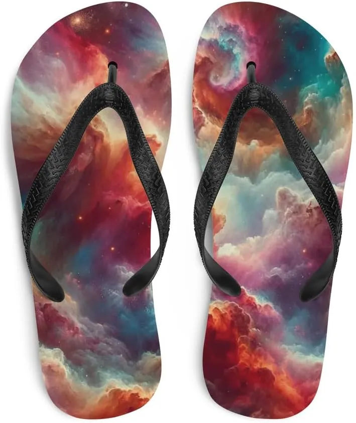 Women's Chic Pink Nebula Non-Slip Comfortable Beach Toe Separator Sandals