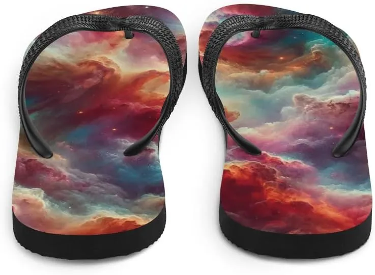 Women's Chic Pink Nebula Non-Slip Comfortable Beach Toe Separator Sandals