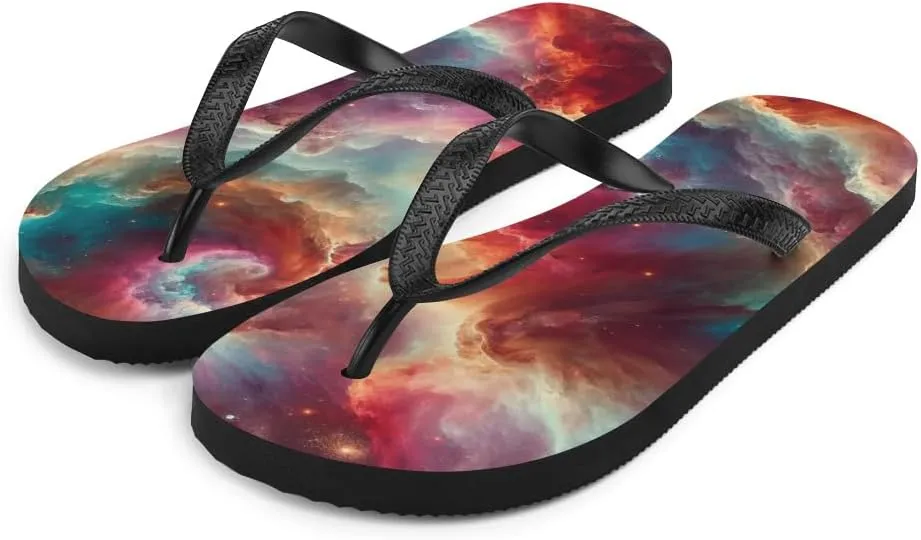 Women's Chic Pink Nebula Non-Slip Comfortable Beach Toe Separator Sandals