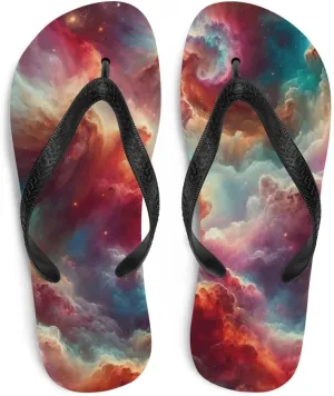 Women's Chic Pink Nebula Non-Slip Comfortable Beach Toe Separator Sandals