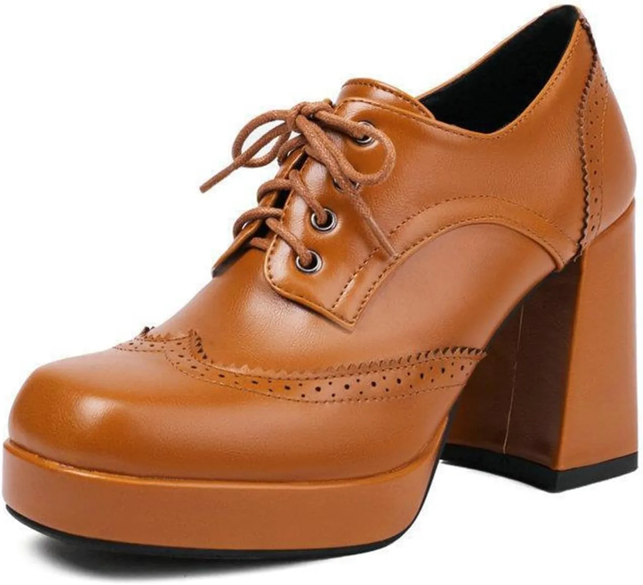 Women's Chunky Heel Wedges Comfortable Square Toe Retro Shoes for Casual Vacation Outfits