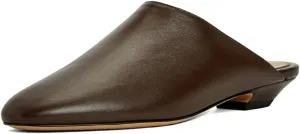 Women’s Classic Mules Chunky Low Heel Slippers Slip On Flats Round Toe Shoes Indoor Outdoor Daily Size 4-16 US