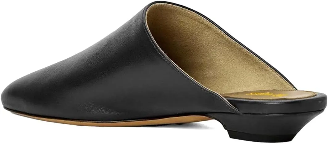 Women’s Classic Mules Chunky Low Heel Slippers Slip On Flats Round Toe Shoes Indoor Outdoor Daily Size 4-16 US
