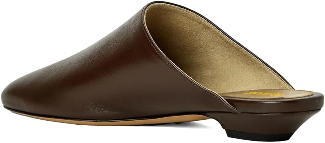 Women’s Classic Mules Chunky Low Heel Slippers Slip On Flats Round Toe Shoes Indoor Outdoor Daily Size 4-16 US