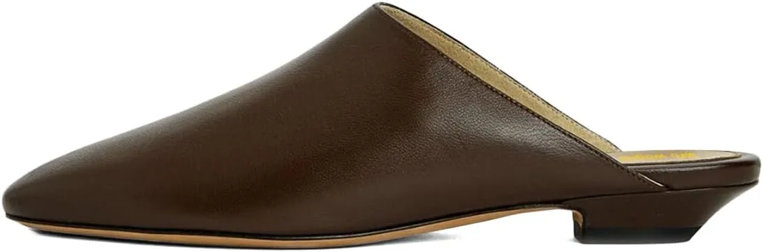 Women’s Classic Mules Chunky Low Heel Slippers Slip On Flats Round Toe Shoes Indoor Outdoor Daily Size 4-16 US
