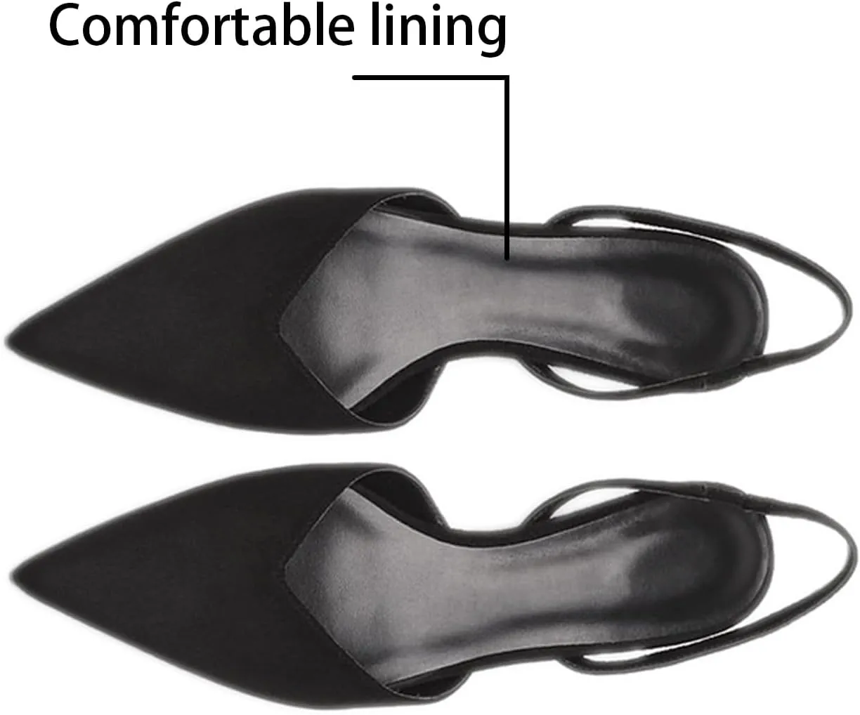Women's Closed Pointed Toe Low Block Heel Sandal,Fashion Ankle Strap Lightweight Anti-slip Slip On Summer Slingback Mules slides for Wedding Dress Office Work