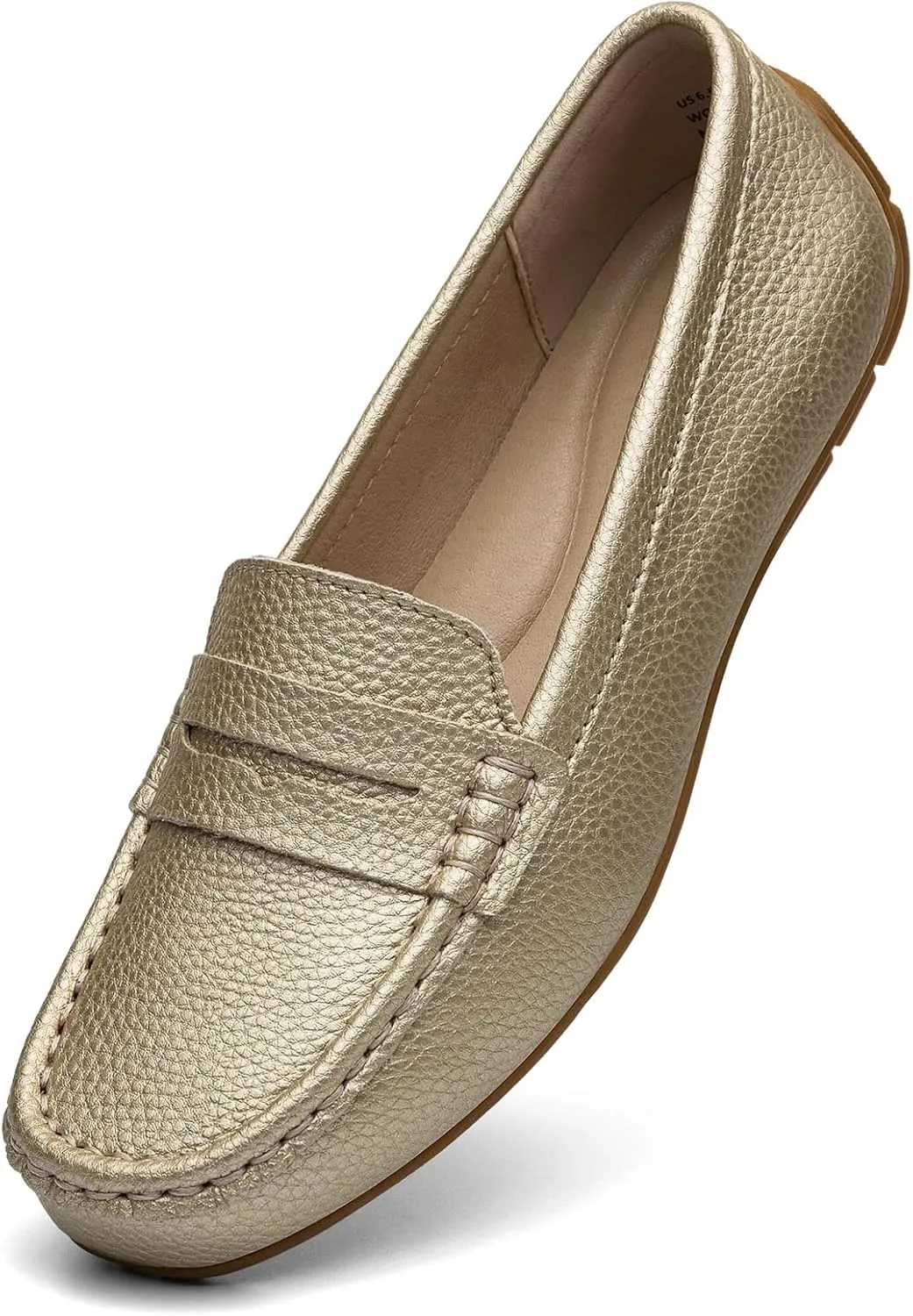 Women's Comfortable & Lightweight Leather Penny Loafers Slip-Ons Cute Business Casual Dress Shoes Work Office Flats Everyday Walking Shoes Driving Mocs for Women
