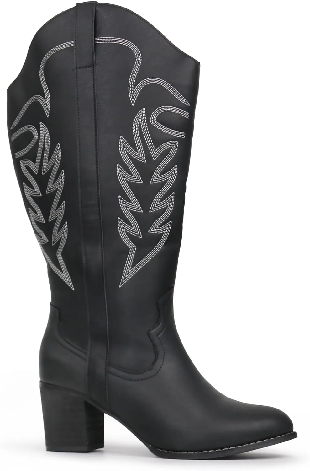 Women's Extra Wide Calf Cowboy Boots Embroidered Western Cowgirl Knee High Boots