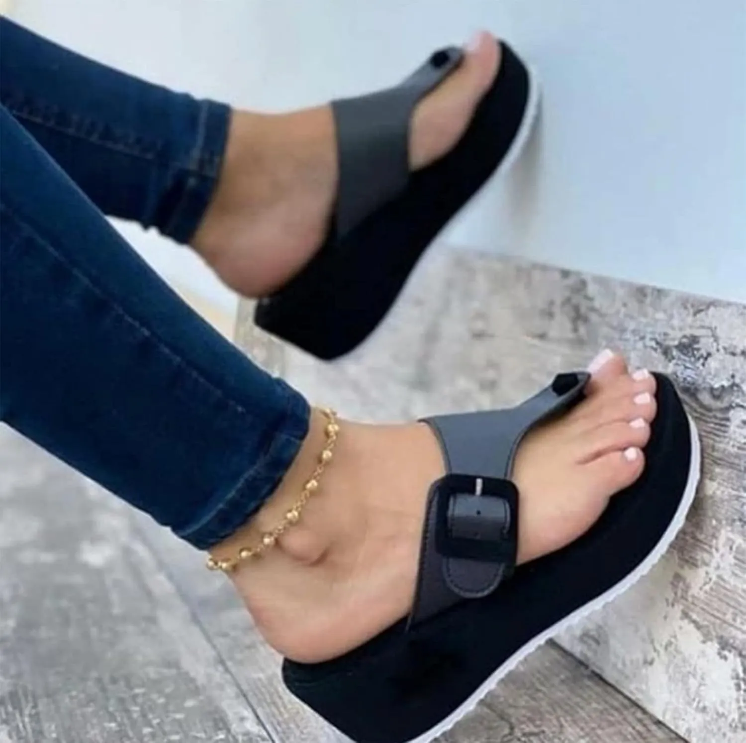 Womens Fashion Flip Flops Ladies Comfort Orthotic Arch Support Thong Sandals Faux Leather Open Toe Mule Loafer Moccasins Summer Beach Shoes,Pink,US11/EU42