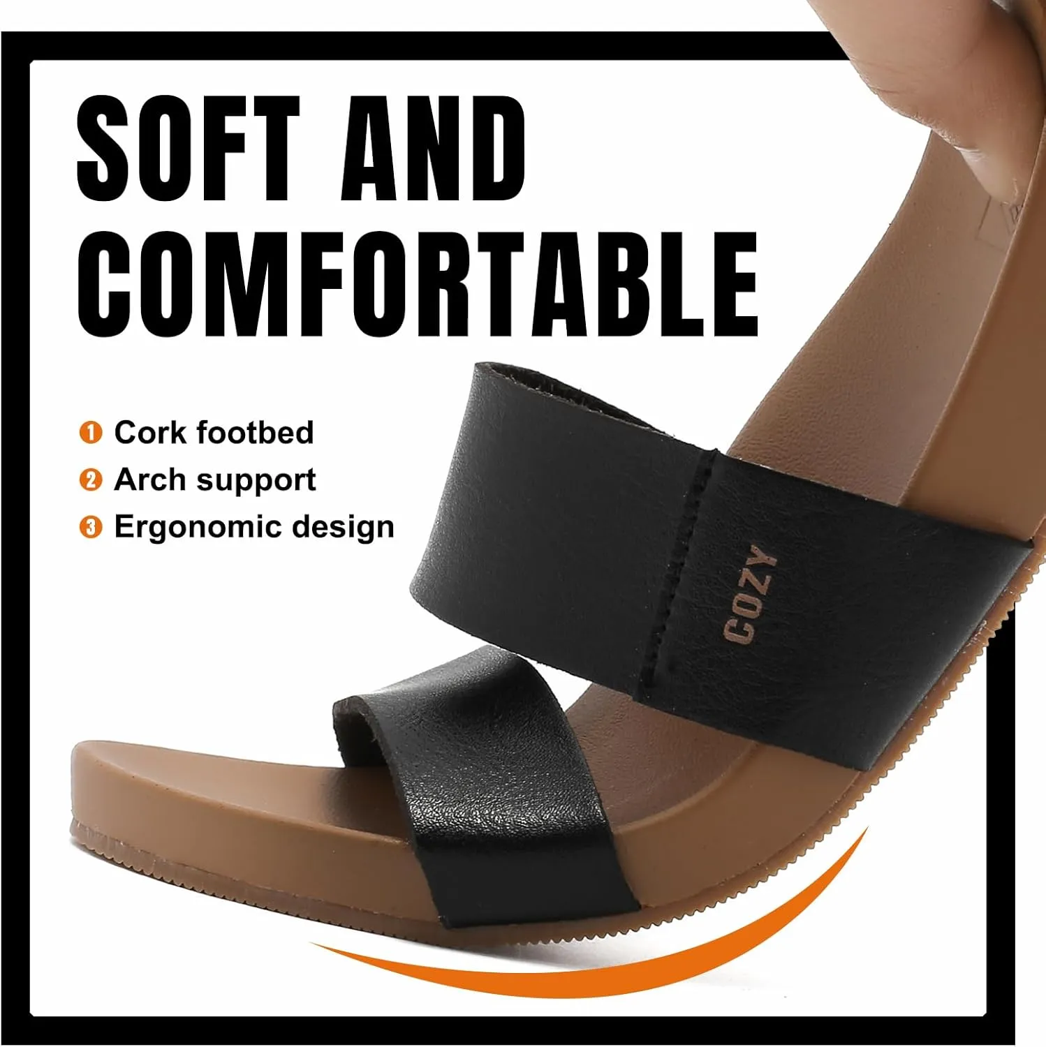 Women's Flat Slides Sandals, Two Strap & Non-Slip Vegan Leather Beach Slides,Stylish Summer Sandals for Women and Men 2025
