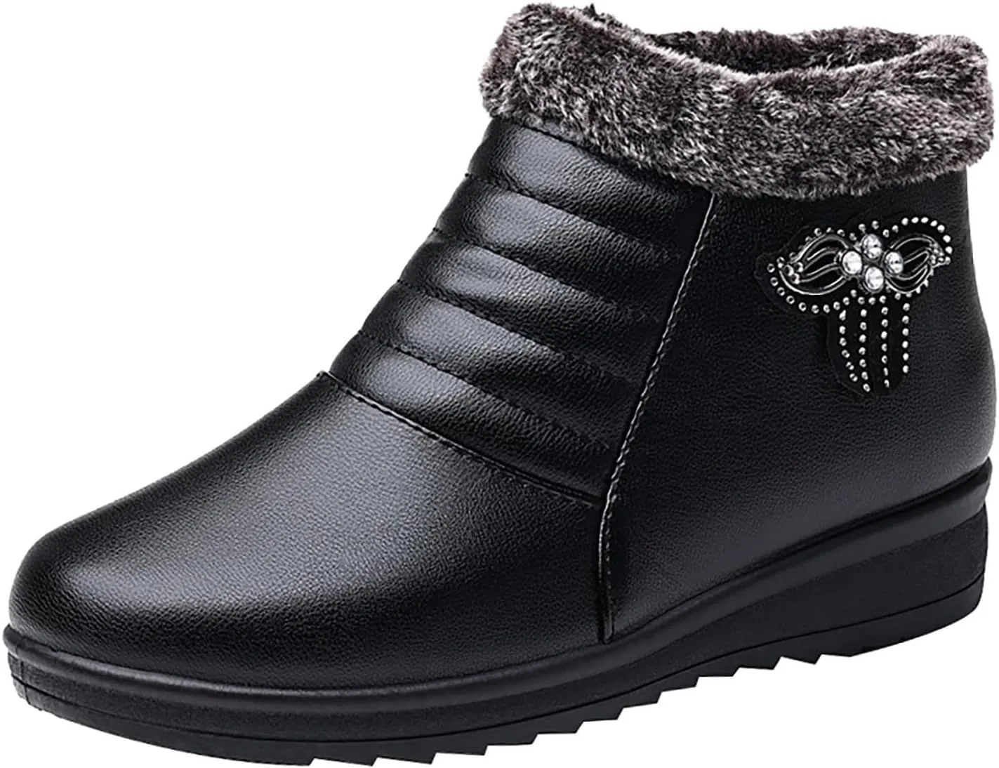 Womens Heeled Boots Outdoor Ski Boots Thickening Boots Size 8 Women
