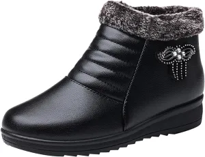 Womens Heeled Boots Outdoor Ski Boots Thickening Boots Size 8 Women